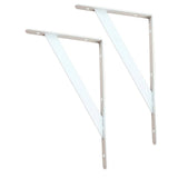 Maxbell 2-Piece Metal L Shaped Wall Shelf Bracket Rack Support 250x160x2mm White - Aladdin Shoppers