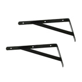 Maxbell 2-Piece Metal L Shaped Wall Shelf Bracket Rack Support 150x95x2mm Black - Aladdin Shoppers