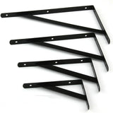 Maxbell 2-Piece Metal L Shaped Wall Shelf Bracket Rack Support 150x95x2mm Black - Aladdin Shoppers