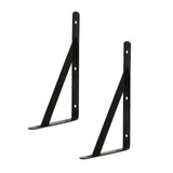 Maxbell 2-Piece Metal L Shaped Wall Shelf Bracket Rack Support 150x95x2mm Black - Aladdin Shoppers