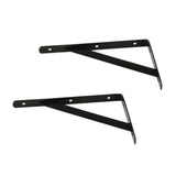 Maxbell 2-Piece Metal L Shaped Wall Shelf Bracket Rack Support 200x120x2mm Black - Aladdin Shoppers