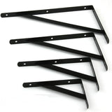 Maxbell 2-Piece Metal L Shaped Wall Shelf Bracket Rack Support 200x120x2mm Black - Aladdin Shoppers