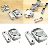 Maxbell 2Pcs Door Turn Bolt Locks Silver Stainless Steel Toilet Privacy Latches