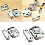 Maxbell 2Pcs Door Turn Bolt Locks Silver Stainless Steel Toilet Privacy Latches