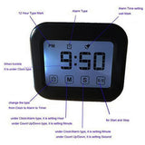 Maxbell Maxbell Digital Kitchen Timer,Cooking Timer Clock,LCD Screen Touch Clock,Loud Alarm Black