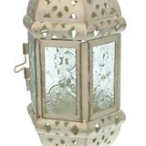 Maxbell Set 3 Pieces Retro European Iron Hanging Lantern Decorative Candle Holder with Mosaic Design Glass Panels - Aladdin Shoppers