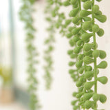 Maxbell 10x Artificial Flower String of Pearls Wall Hanging Succulents Plants Green