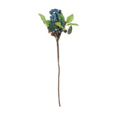 Maxbell 10Pcs Plastic Artificial Plant Fruit Berries Branches Home Cafe Decor Blue