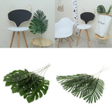 Maxbell 20Pieces Large Artificial Leaf Faux Foliage LeavesMonstera Leaf Palm Leaf