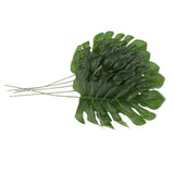 Maxbell 20Pieces Large Artificial Leaf Faux Foliage LeavesMonstera Leaf Palm Leaf
