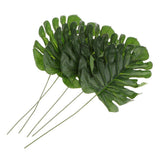 Maxbell 20Pieces Large Artificial Leaf Faux Foliage LeavesMonstera Leaf Palm Leaf