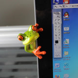 Maxbell 2pcs Resin Creative 3D Craft Frog Figurine Office Desk Computer Decoration
