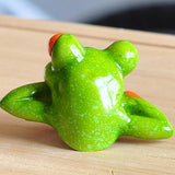 Maxbell Resin 3D Funny Frog Figurine Office Desk Car Dashboard Onament 2Pcs