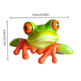 Maxbell 2pcs Resin Creative 3D Craft Frog Figurine Office Desk Computer Decoration
