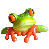 Maxbell 2pcs Resin Creative 3D Craft Frog Figurine Office Desk Computer Decoration