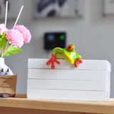 Maxbell 2pcs Resin Creative 3D Craft Frog Figurine Office Desk Computer Decoration