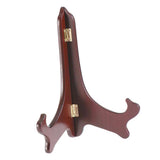 Maxbell 6pcs Wooden Folding Plate Display Easel Stand Photo Holder Fits 6''