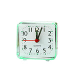 Maxbell Maxbell Mini Square Quartz Clock Travel Alarm Clock Bedroom Home Table Clock Green