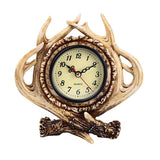 Maxbell Maxbell Vintage Resin Antler Alarm Clock Desk Table Clock for Home Bar Office Decor