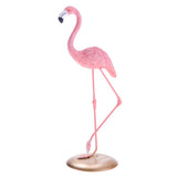 Maxbell 2pcs Resin Flamingo Figurine Miniature Sculpture Glass Stand Table Ornament