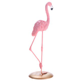 Maxbell 2pcs Resin Flamingo Figurine Miniature Sculpture Glass Stand Table Ornament