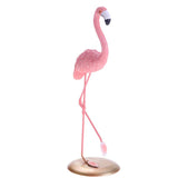 Maxbell 2pcs Resin Flamingo Figurine Miniature Sculpture Glass Stand Table Ornament