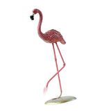 Maxbell 2pcs Resin Flamingo Figurine Miniature Sculpture Glass Stand Table Ornament