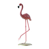 Maxbell 2pcs Resin Flamingo Figurine Miniature Sculpture Glass Stand Table Ornament
