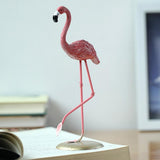 Maxbell 2pcs Resin Flamingo Figurine Miniature Sculpture Glass Stand Table Ornament