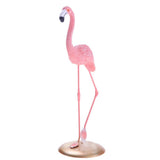 Maxbell 2pcs Resin Flamingo Figurine Miniature Sculpture Glass Stand Table Ornament