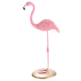 Maxbell 2pcs Resin Flamingo Figurine Miniature Sculpture  Stand Table Ornament