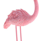 Maxbell 2pcs Resin Flamingo Figurine Miniature Sculpture  Stand Table Ornament