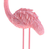 Maxbell 2pcs Resin Flamingo Figurine Miniature Sculpture  Stand Table Ornament