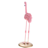 Maxbell 2pcs Resin Flamingo Figurine Miniature Sculpture  Stand Table Ornament
