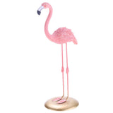 Maxbell 2pcs Resin Flamingo Figurine Miniature Sculpture  Stand Table Ornament