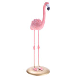 Maxbell 2pcs Resin Flamingo Figurine Miniature Sculpture  Stand Table Ornament
