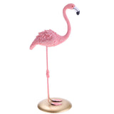 Maxbell 2pcs Resin Flamingo Figurine Miniature Sculpture  Stand Table Ornament