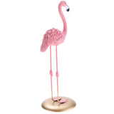 Maxbell 2pcs Resin Flamingo Figurine Miniature Sculpture  Stand Table Ornament