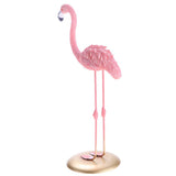 Maxbell 2pcs Resin Flamingo Figurine Miniature Sculpture  Stand Table Ornament