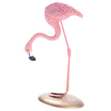 Maxbell 2pcs Resin Flamingo Figurine Miniature Sculpture Glass Stand Table Ornament