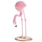 Maxbell 2pcs Resin Flamingo Figurine Miniature Sculpture Glass Stand Table Ornament