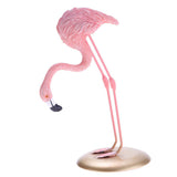 Maxbell 2pcs Resin Flamingo Figurine Miniature Sculpture Glass Stand Table Ornament