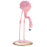 Maxbell 2pcs Resin Flamingo Figurine Miniature Sculpture Glass Stand Table Ornament