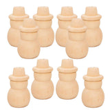 Maxbell 20 x Unfinished Wooden Doll Bodies Shape DIY Paint Art Crafts Tree & Snowman