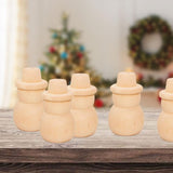 Maxbell 20 x Unfinished Wooden Doll Bodies Shape DIY Paint Art Crafts Tree & Snowman