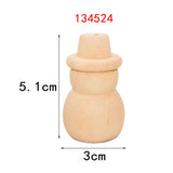 Maxbell 20 x Unfinished Wooden Doll Bodies Shape DIY Paint Art Crafts Tree & Snowman