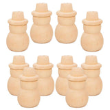 Maxbell 20 x Unfinished Wooden Doll Bodies Shape DIY Paint Art Crafts Tree & Snowman
