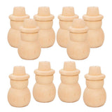 Maxbell 20 x Unfinished Wooden Doll Bodies Shape DIY Paint Art Crafts Tree & Snowman