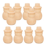 Maxbell 20 x Unfinished Wooden Doll Bodies Shape DIY Paint Art Crafts Tree & Snowman