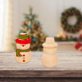 Maxbell 20 x Unfinished Wooden Doll Bodies Shape DIY Paint Art Crafts Tree & Snowman